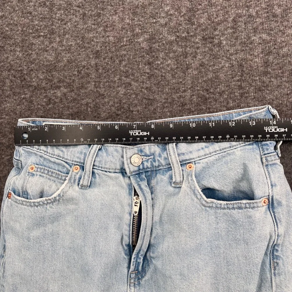 Gap‎ Denim Mom Jean High Rise Light Wash Tapered Leg Womens 6P 28 Petite